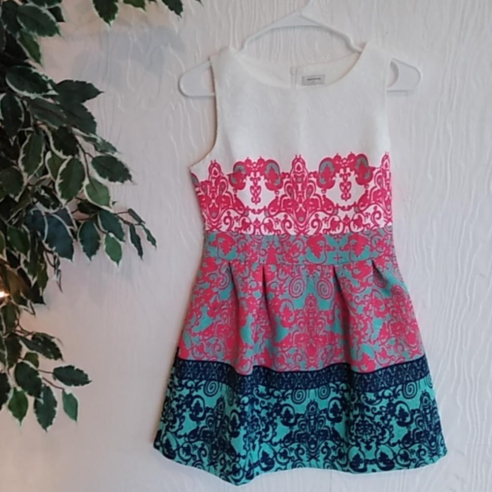Adorable brocade style colorful Easter Dress